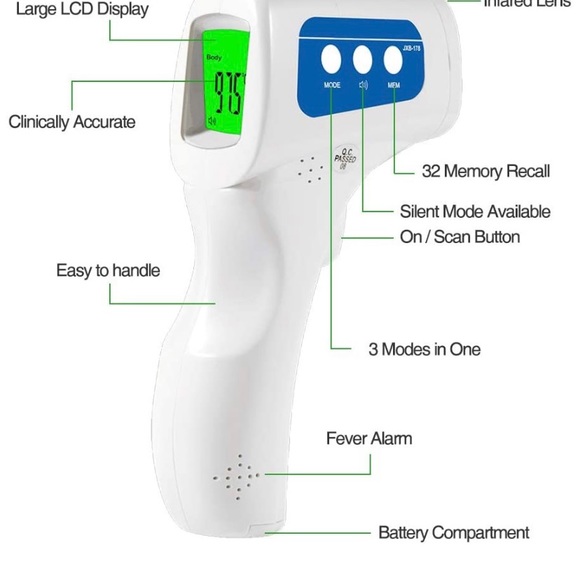 Easy@Home No Touch Forehead Thermometer for Digital
Body Temperature Measurement - Picture 6 of 9